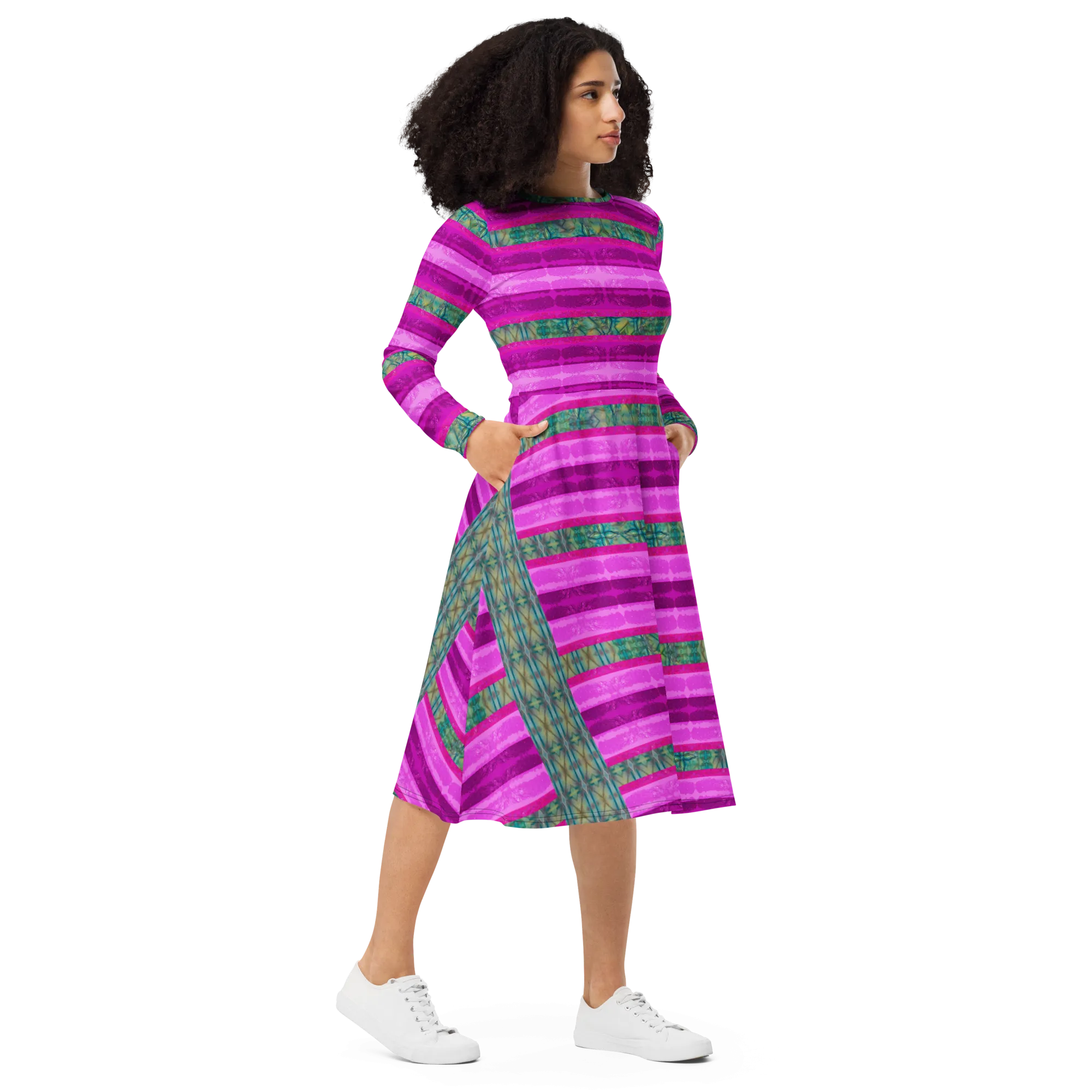 Long Sleeve Midi Dress (Her/Muliebris)(Rind#9 Rind Link) RJSTH@Fabric#9 RJSTHS2022 RJS