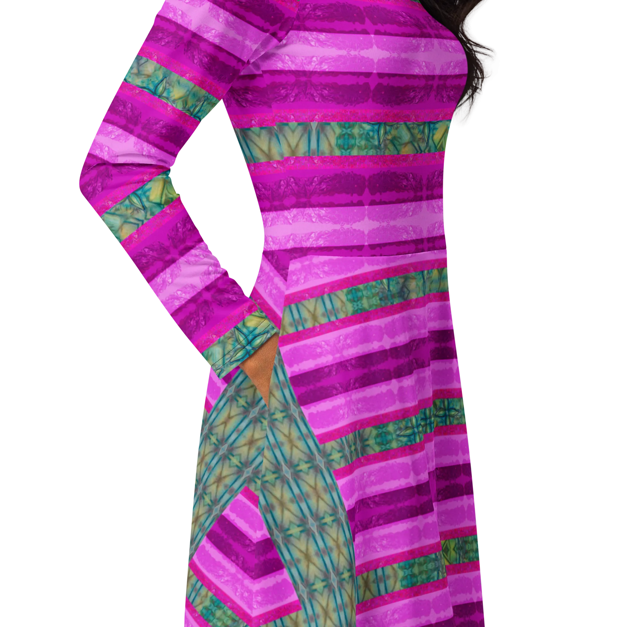 Long Sleeve Midi Dress (Her/Muliebris)(Rind#9 Rind Link) RJSTH@Fabric#9 RJSTHS2022 RJS