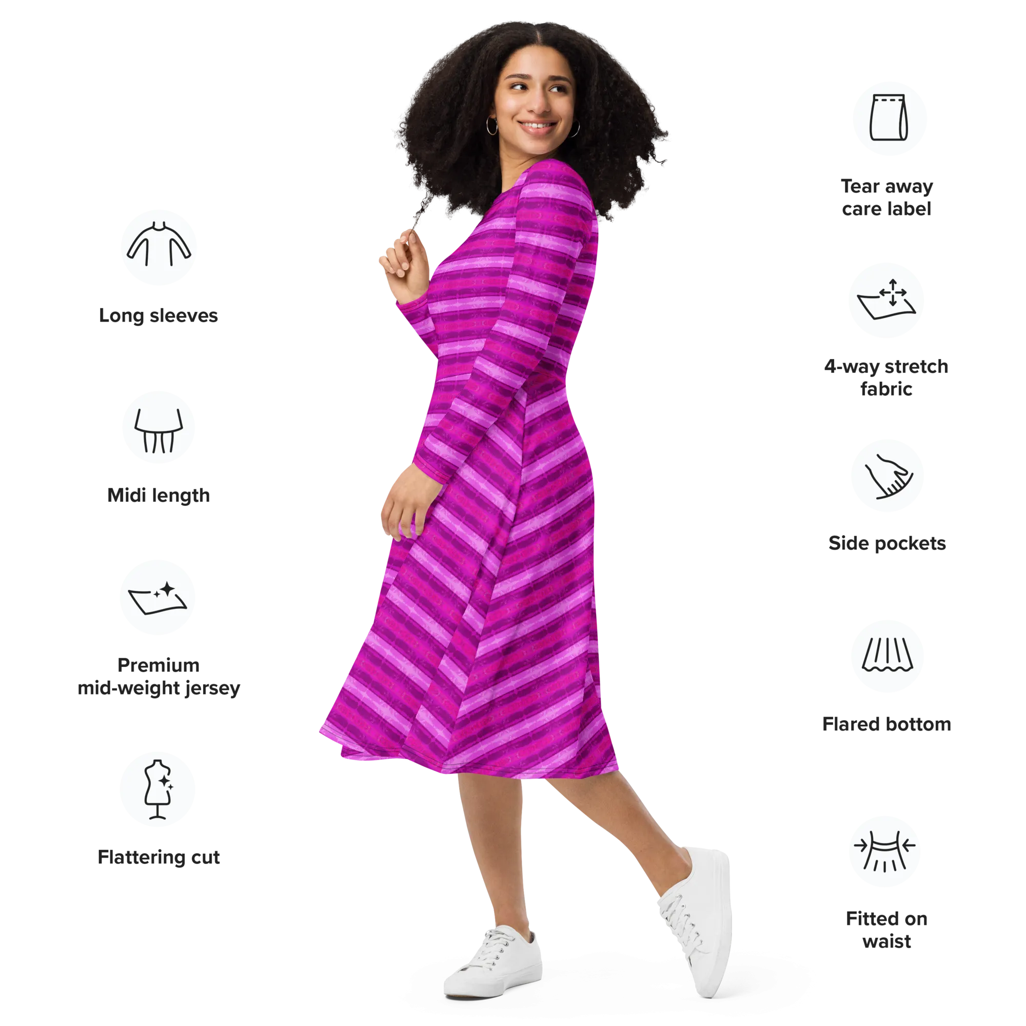 Long Sleeve Midi Dress (Her/Muliebris)(Rind#9 Rind Link) RJSTH@Fabric#9 RJTHS2022 RJS