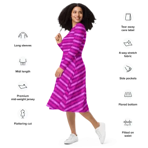 Long Sleeve Midi Dress (Her/Muliebris)(Rind#9 Rind Link) RJSTH@Fabric#9 RJTHS2022 RJS