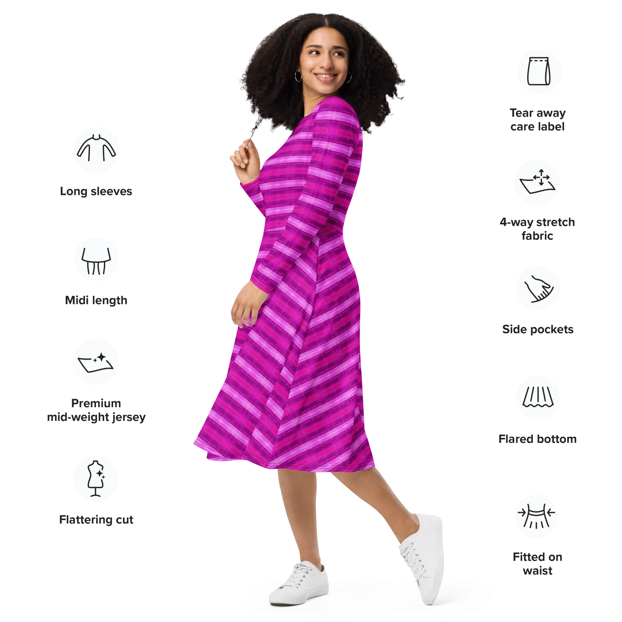 Long Sleeve Midi Dress (Her/Muliebris)(Rind#9 Rind Link) RJSTH@Fabric#9 RJTHS2022 RJS
