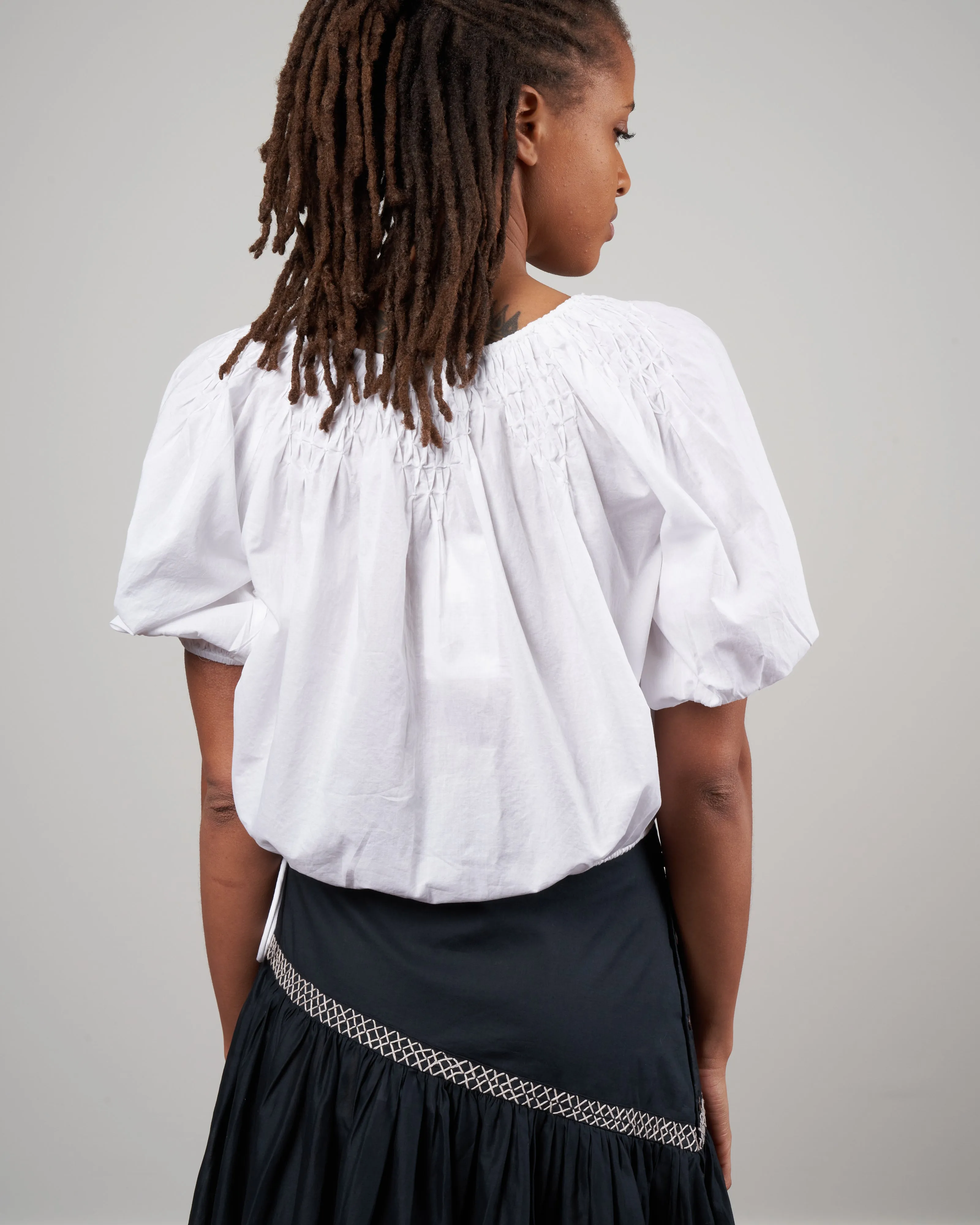 lotus blouse - white