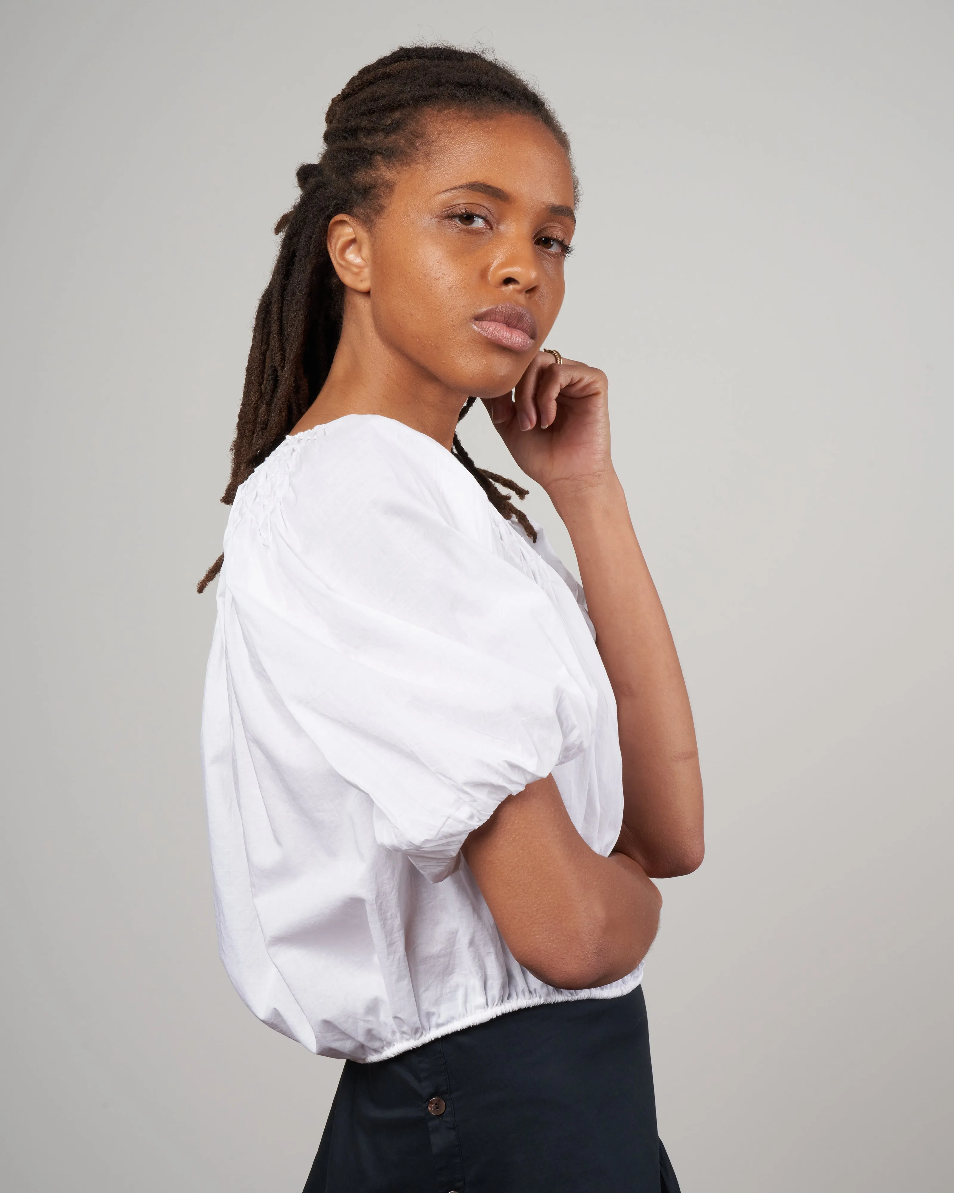 lotus blouse - white