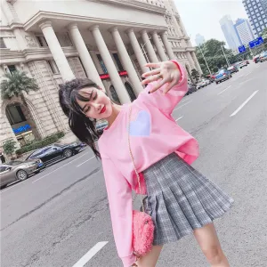 Love top   plaid skirt KF90124
