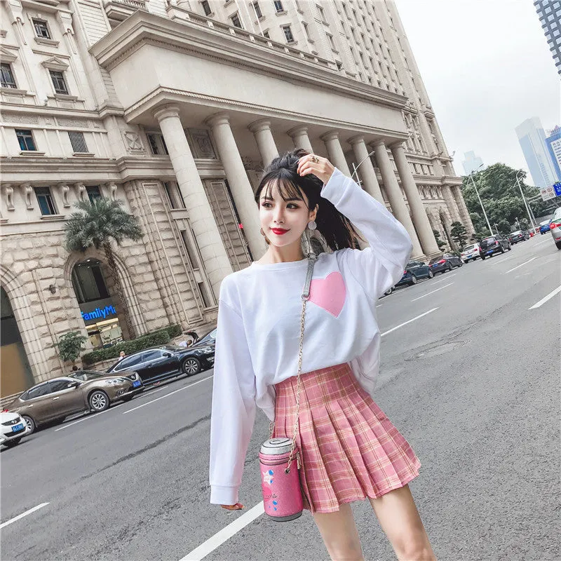 Love top   plaid skirt KF90124