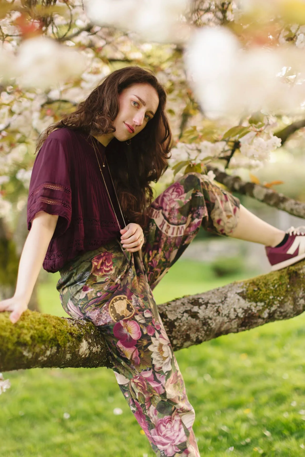 Make A Wish Linen Cropped Artist Pant w/ Wishbone, Dandelion