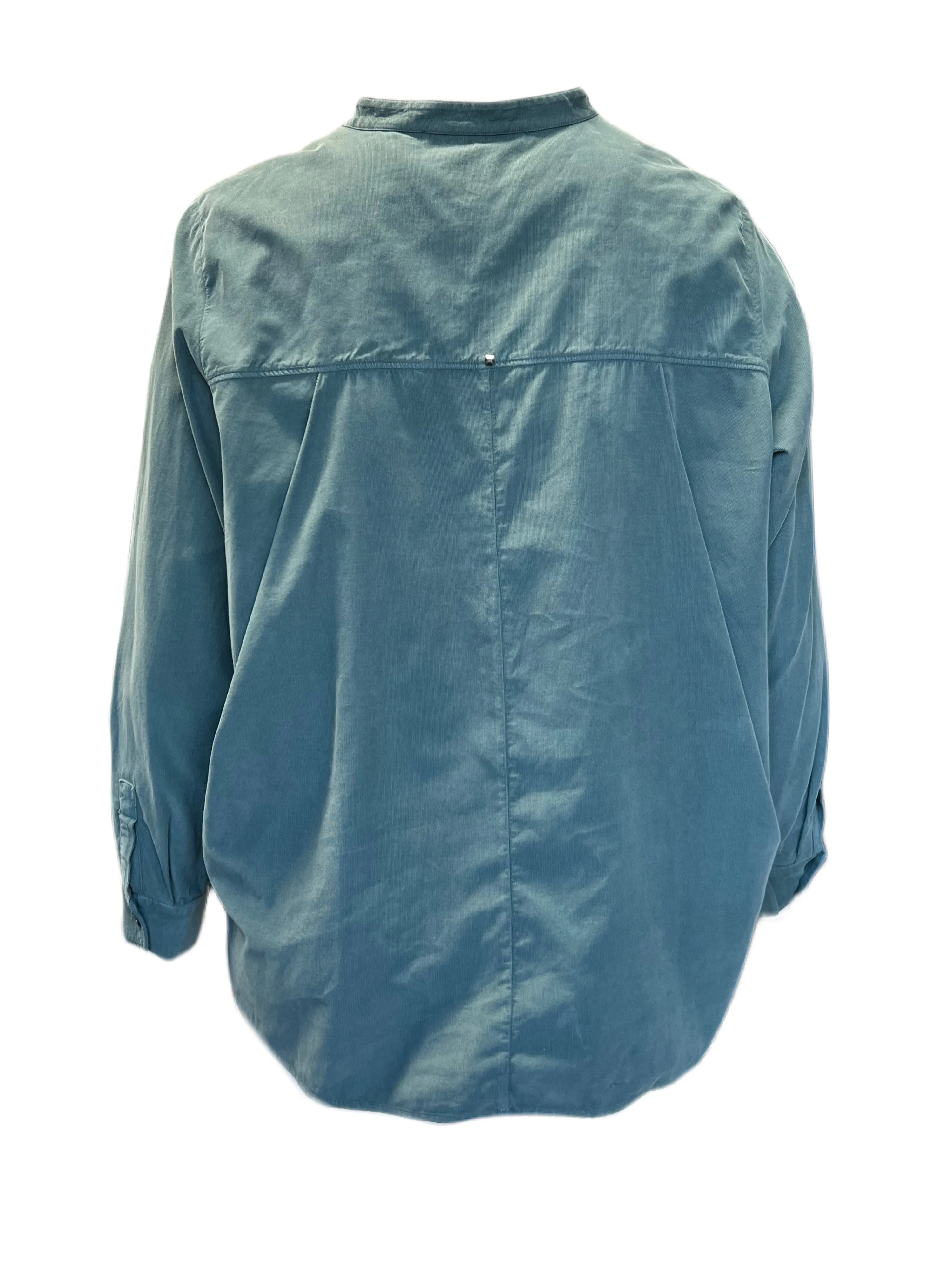 Marina Rinaldi Women's Green Farsetto Button Down Shirt NWT