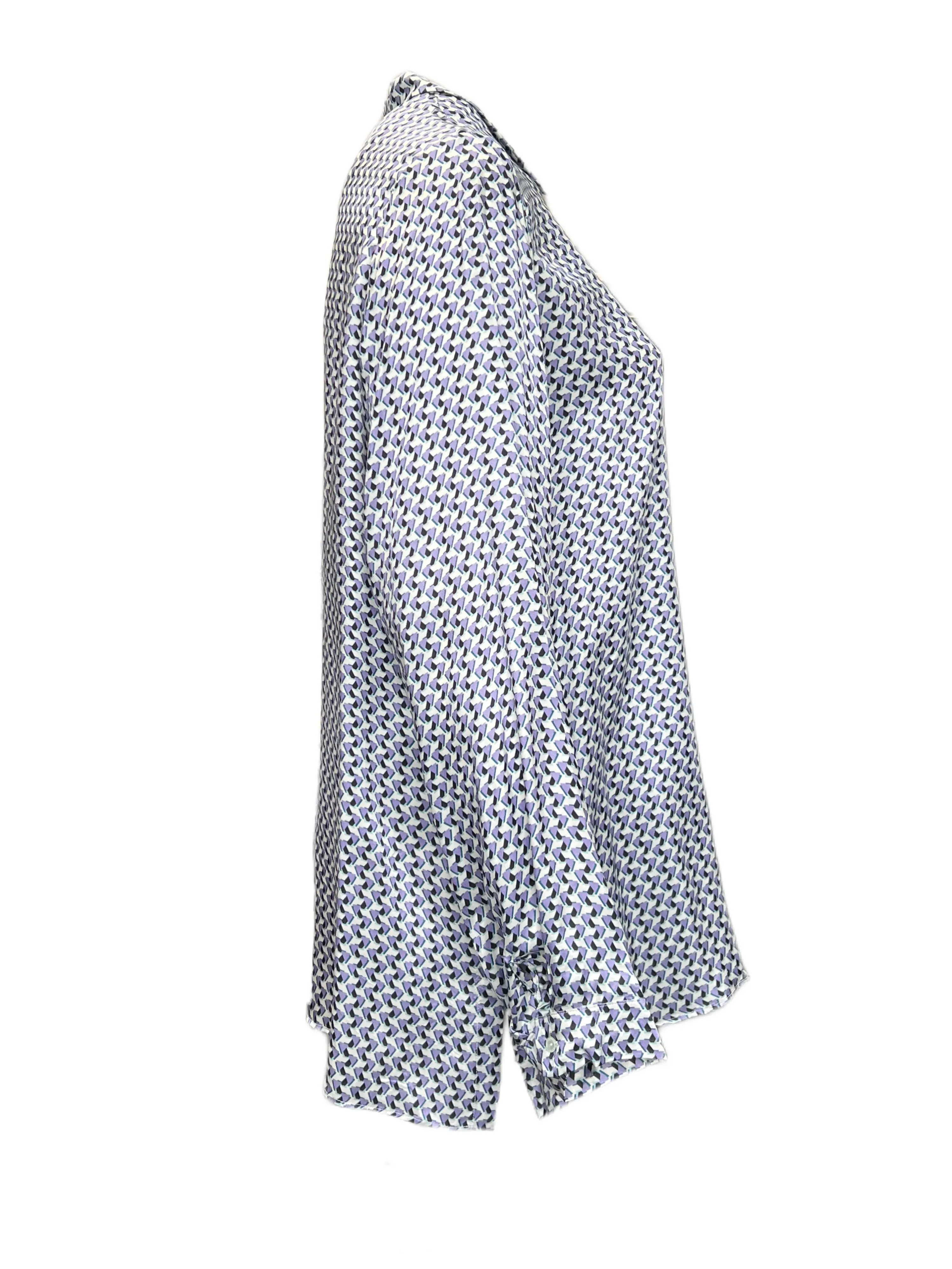 Marina Rinaldi Women's Purple Baluardo Button Down Shirt NWT