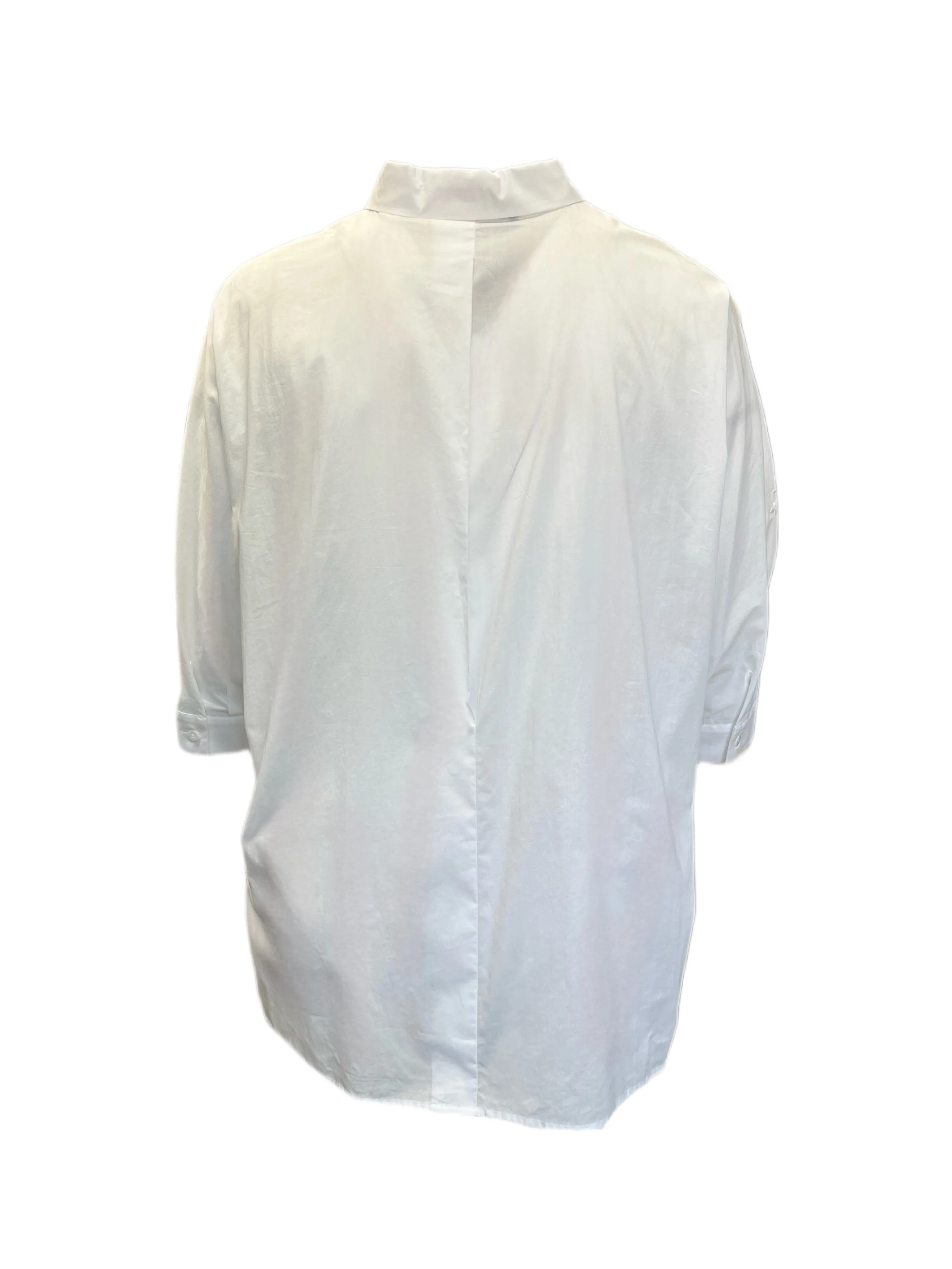 Marina Rinaldi Women's White Balzare Button Down Shirt NWT