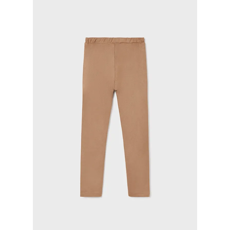 Mayoral Faux Suede Leggings - Cocoa