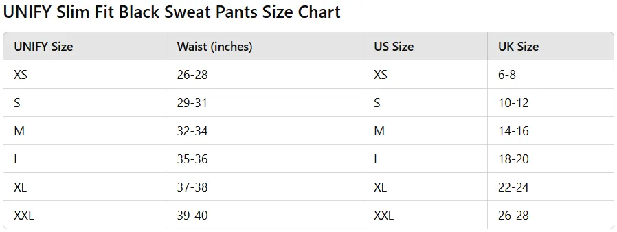 Mens Athletic Fit Sweat Pants - Black Sweat Pants - U1 Sweat Pants