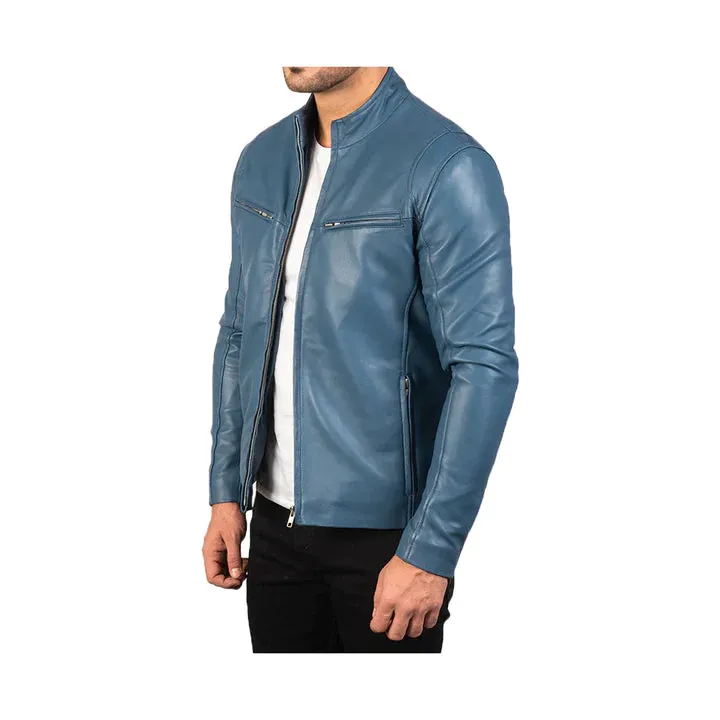 Men's Biker Slim Fit Leather Jacket