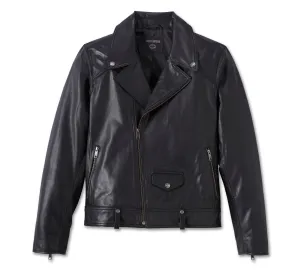 Men's Motorbreath Leather Jacket - Black Leather