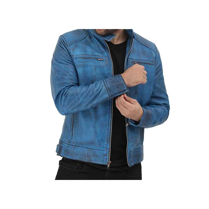 Men's Slim Fit Original Leather Biker Jacket