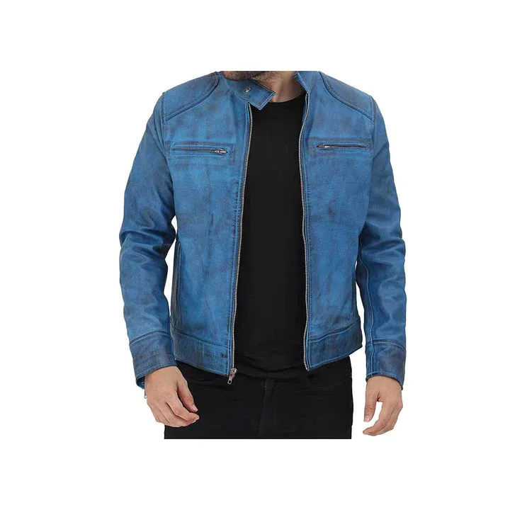 Men's Slim Fit Original Leather Biker Jacket