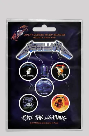 Metallica Button Badges Pack - Ride The Lightning