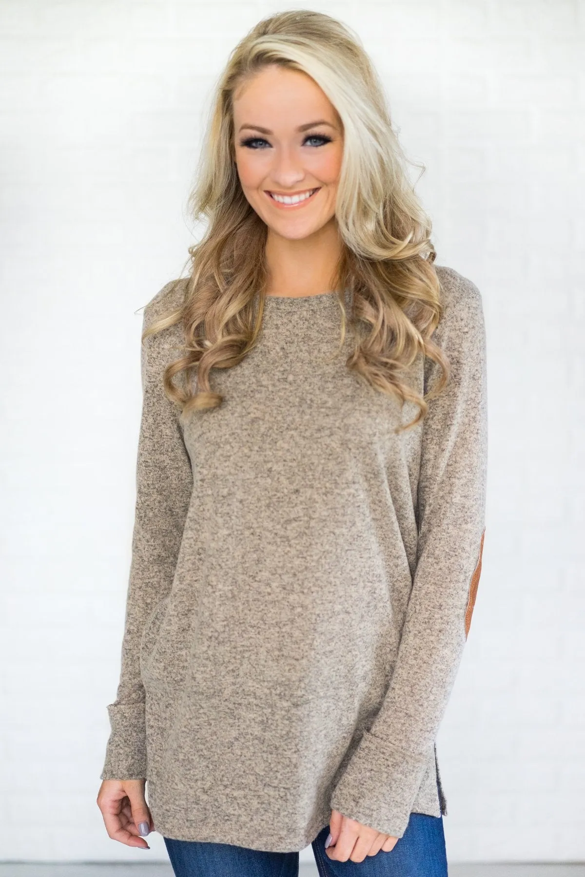 Mocha Button Down Tunic Top