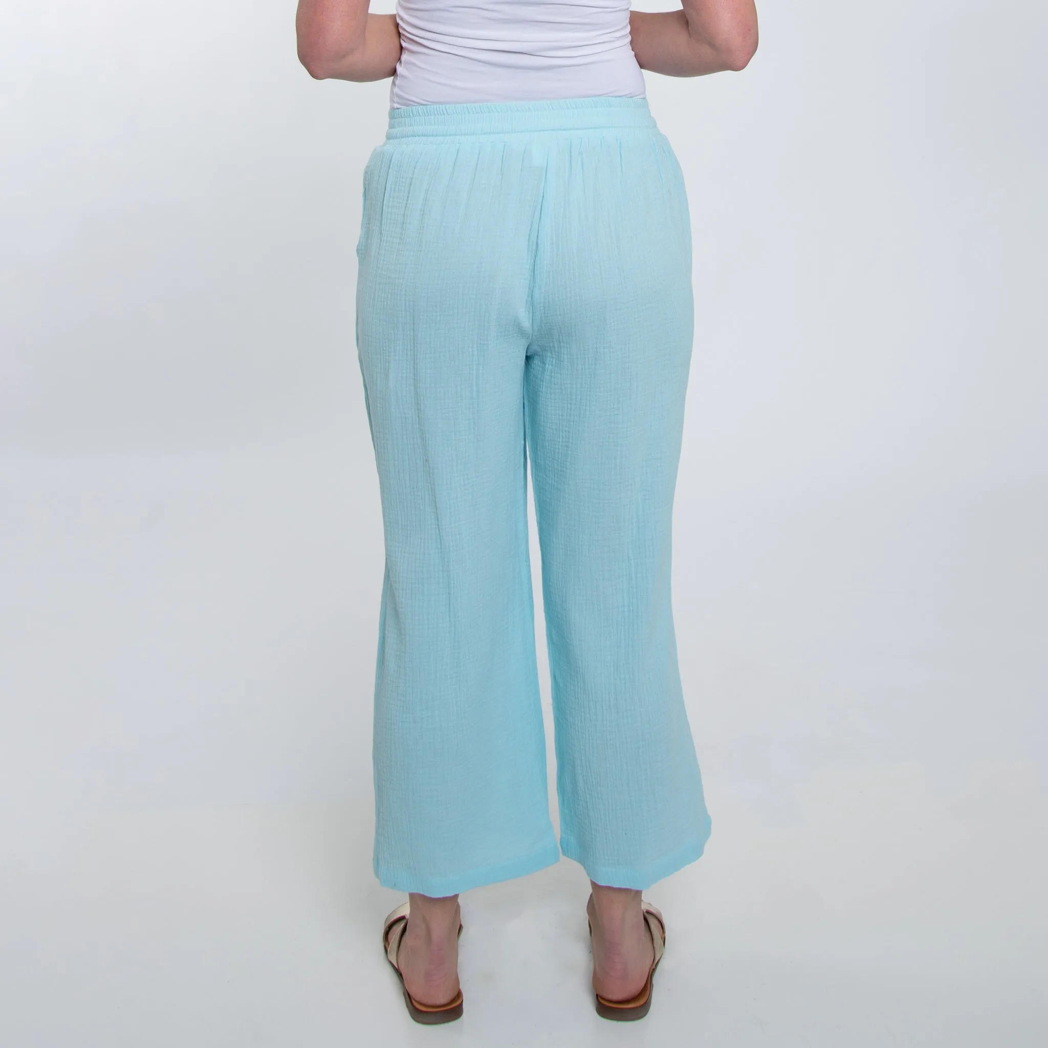Monroe Gauze Wide Leg Cropped Pants