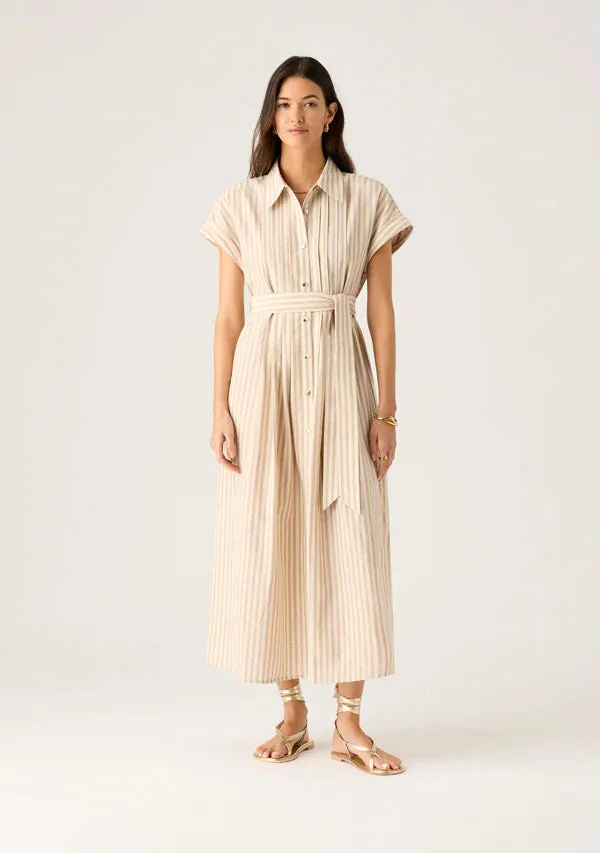 Mos the Label - Francisca Shirt Dress - Sable Stripes