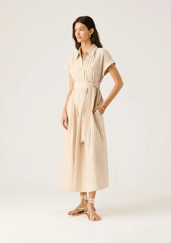 Mos the Label - Francisca Shirt Dress - Sable Stripes
