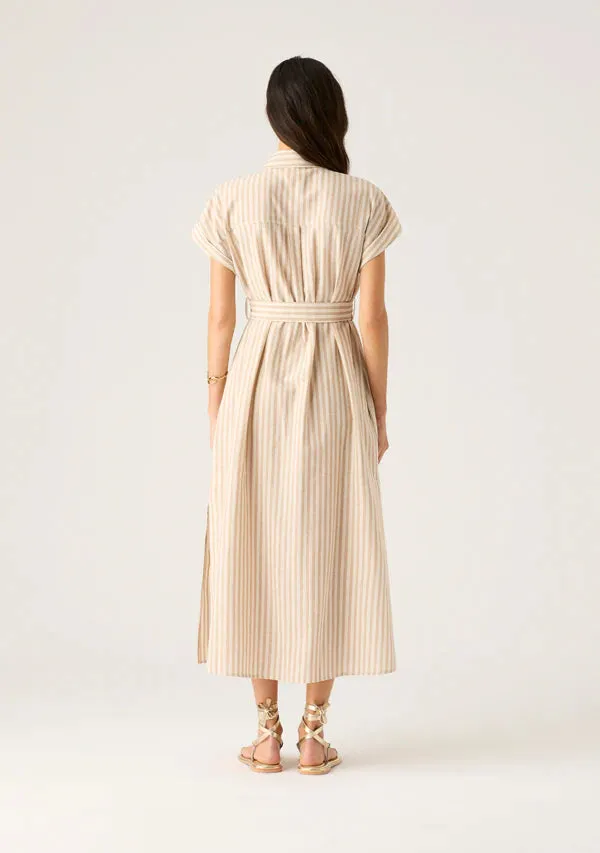 Mos the Label - Francisca Shirt Dress - Sable Stripes