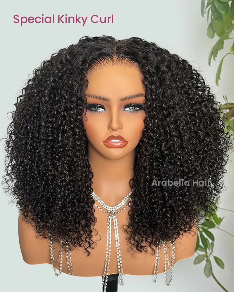 Natural Black Silky Straight Wigs 6x6 Lace Glueless Human Hair Wigs Middle Part