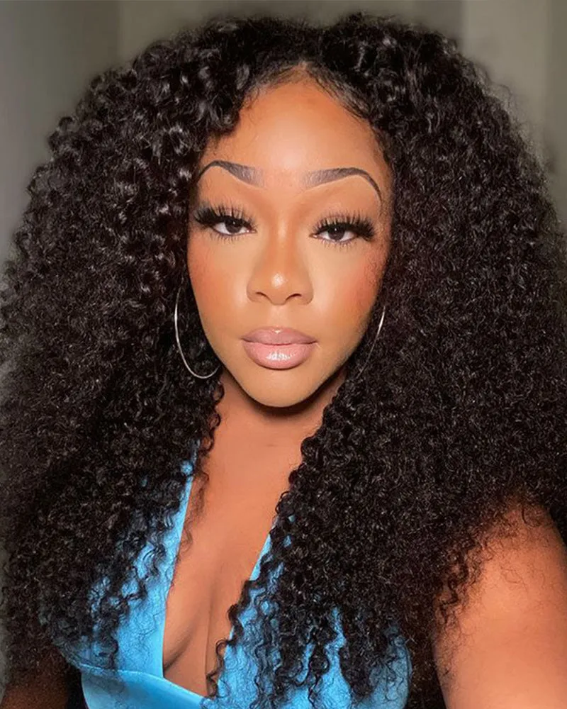 Natural Black Silky Straight Wigs 6x6 Lace Glueless Human Hair Wigs Middle Part