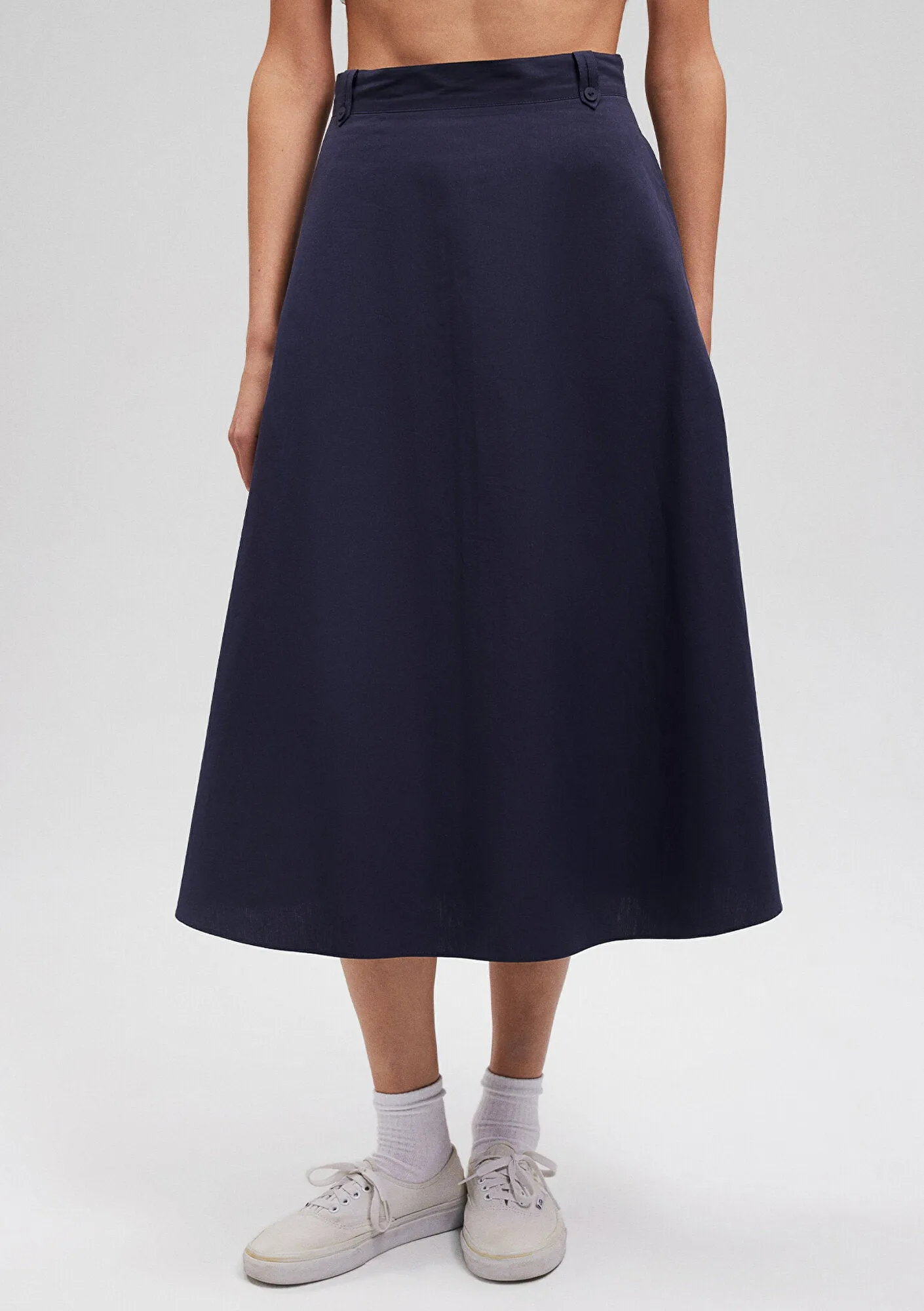 Navy Midi Skirt