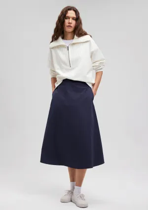 Navy Midi Skirt