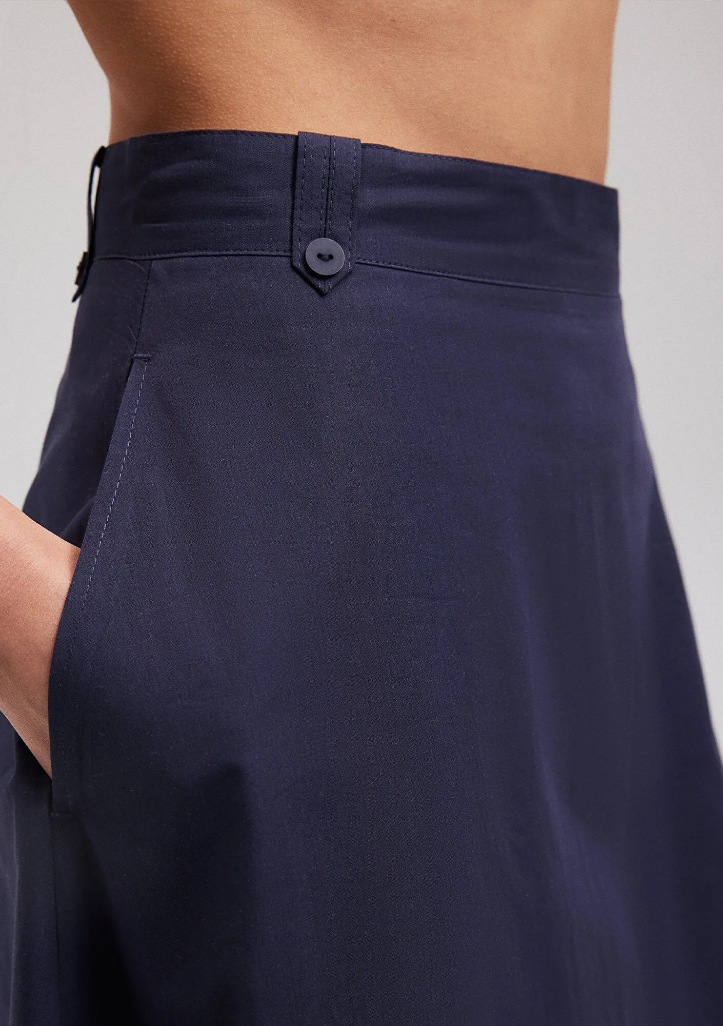 Navy Midi Skirt