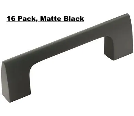 New in package! Amerock BP55364MB Riva 3 in (76 mm) Center-to-Center Matte Black Cabinet Pulls, 16 Pack! Retails $160 