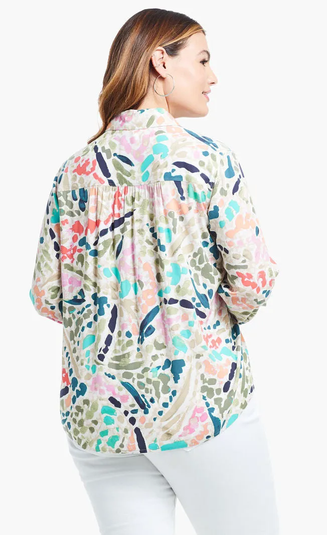 Nic Zoe Color Splash Shirt - Plus