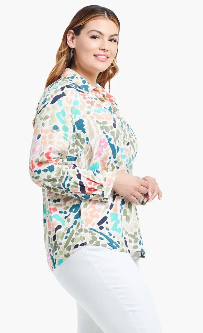 Nic Zoe Color Splash Shirt - Plus
