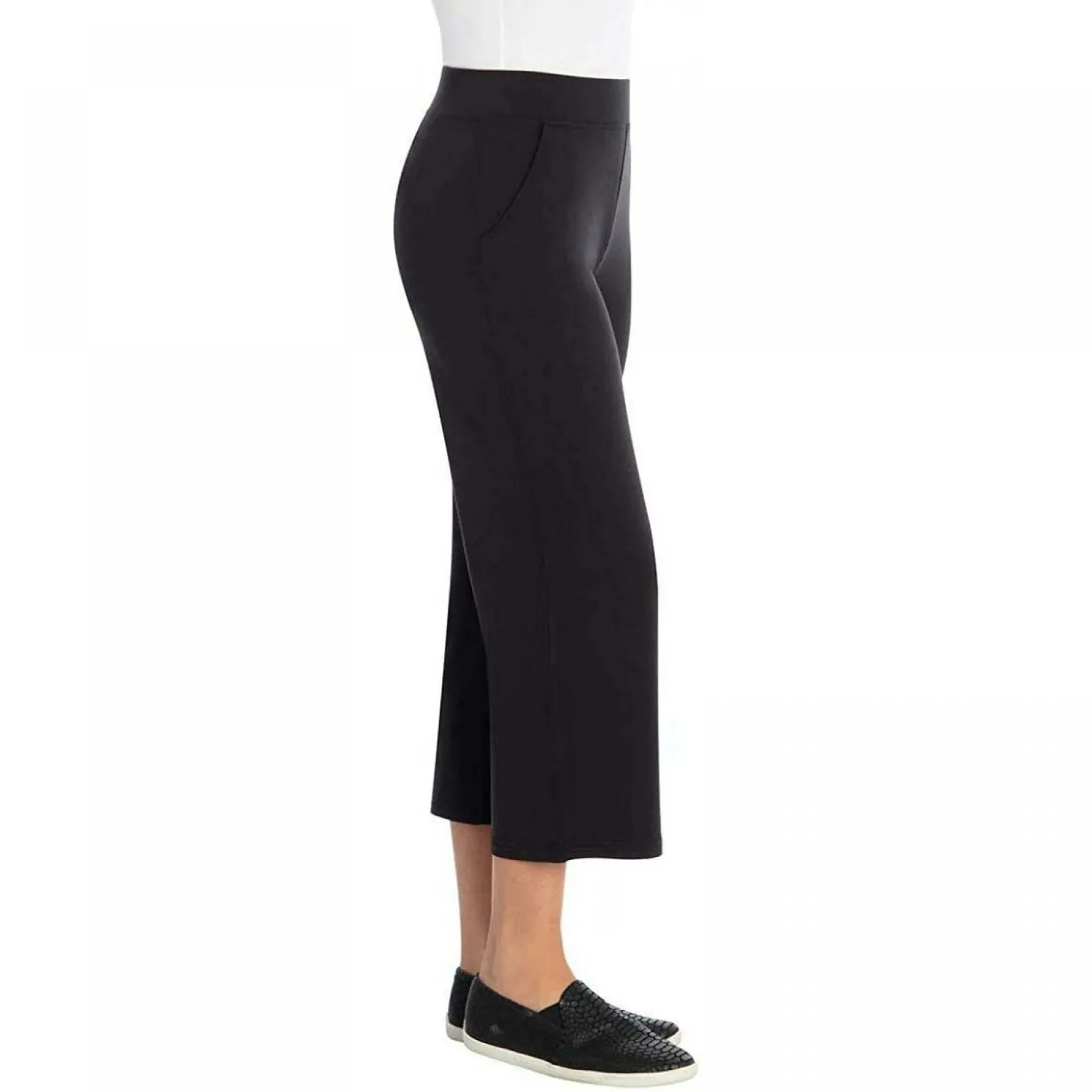NWT Sentimental Women's Wide Waistband Cropped Soft Knit Pants. 1369425 M