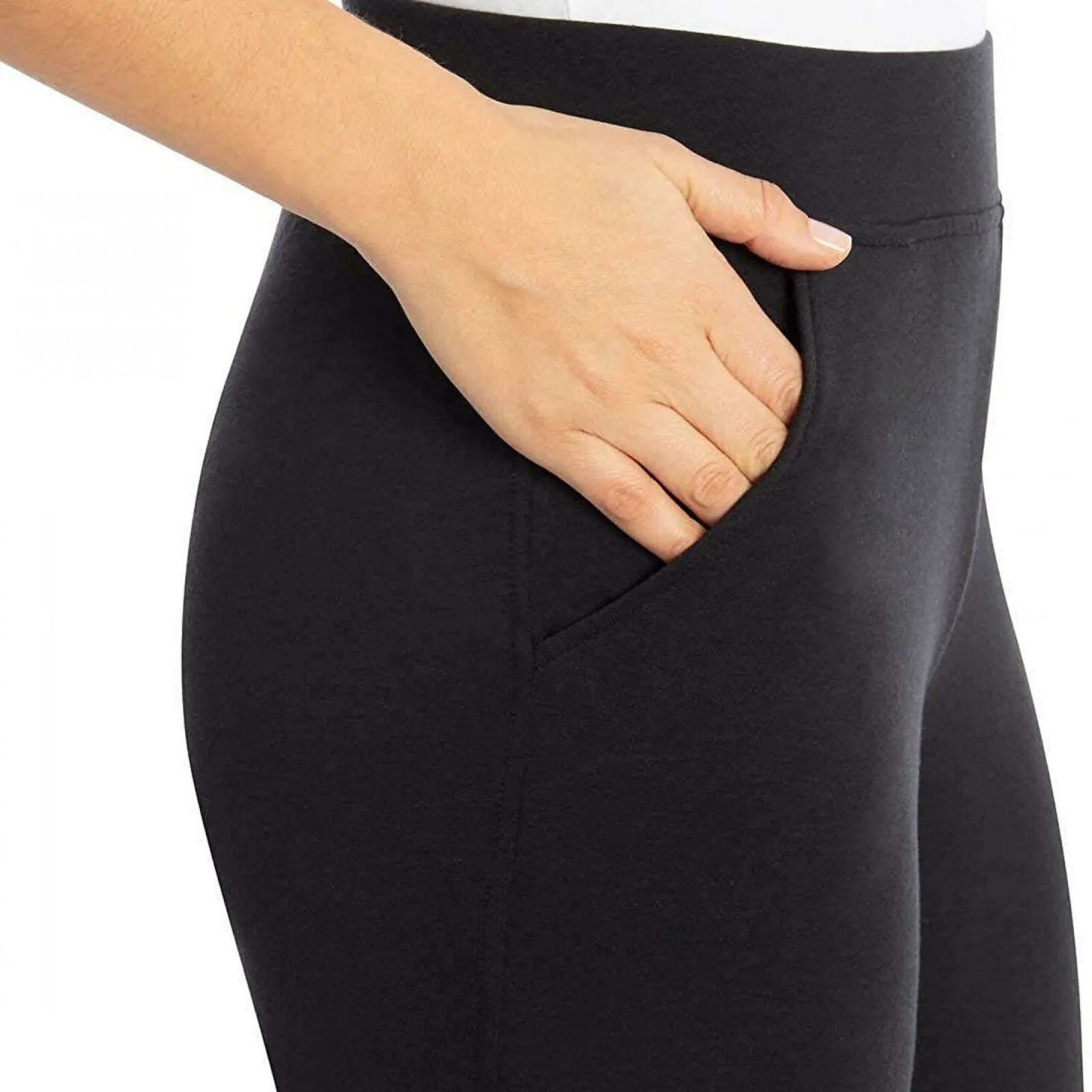 NWT Sentimental Women's Wide Waistband Cropped Soft Knit Pants. 1369425 M