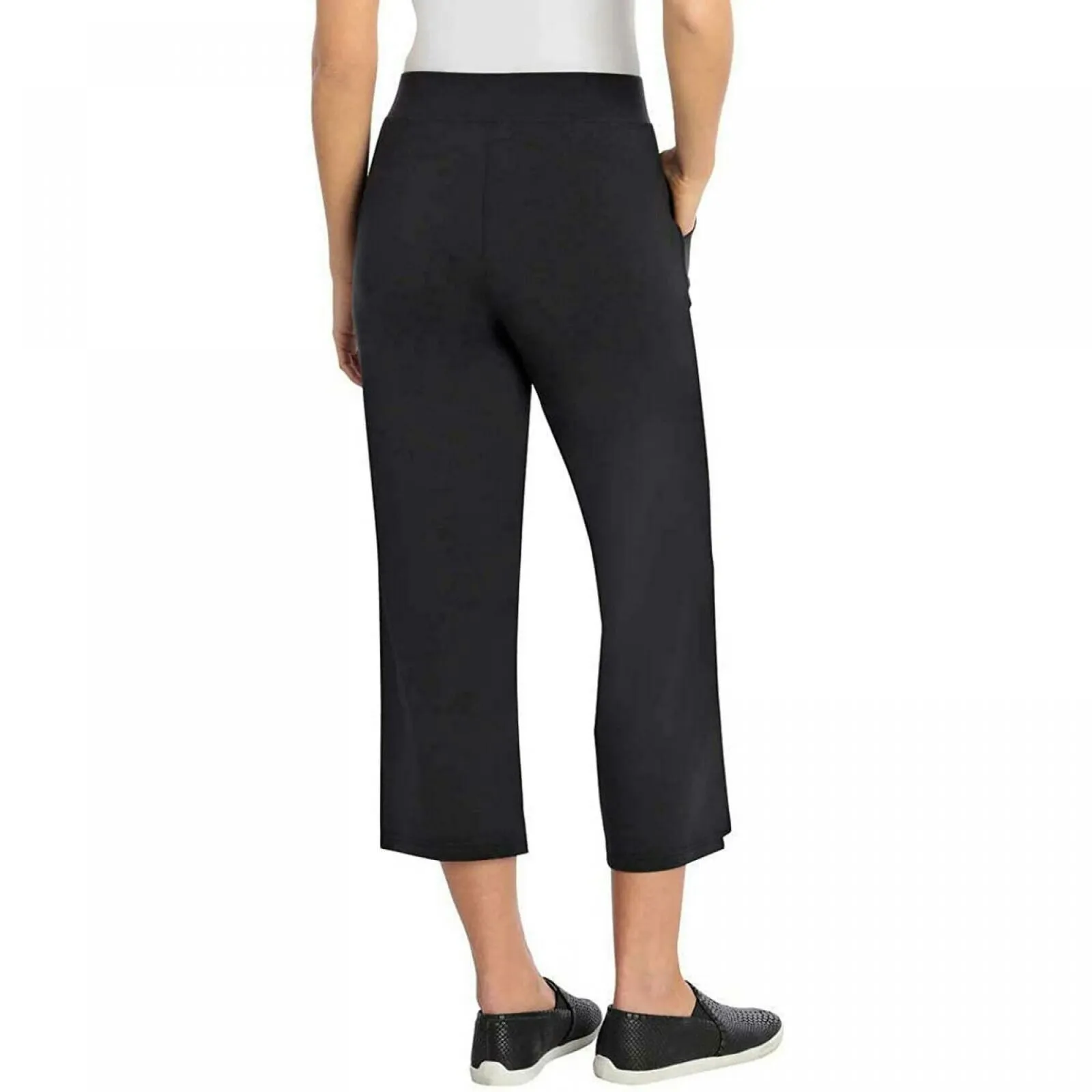 NWT Sentimental Women's Wide Waistband Cropped Soft Knit Pants. 1369425 M