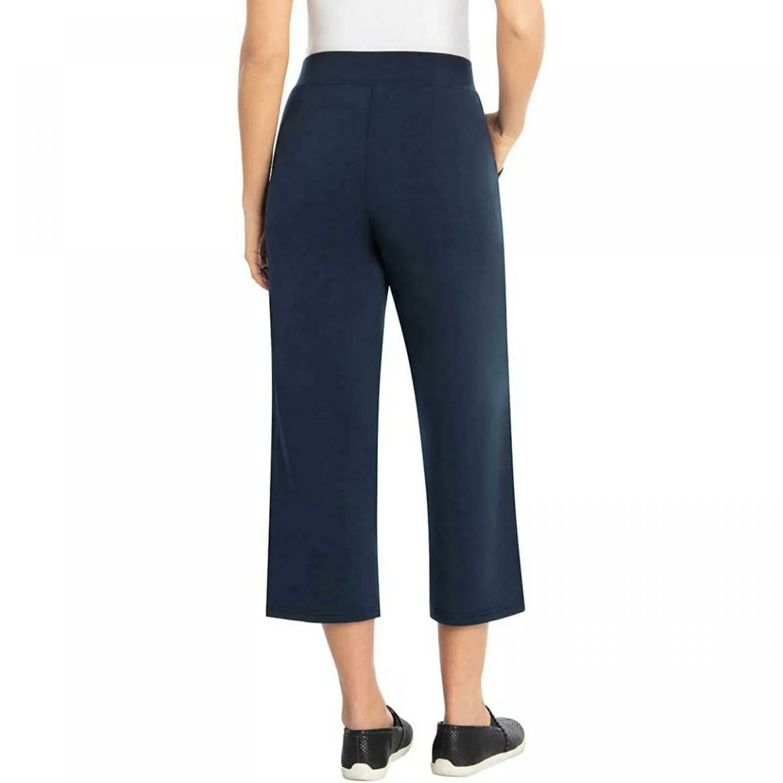 NWT Sentimental Women's Wide Waistband Cropped Soft Knit Pants. 1369425 M