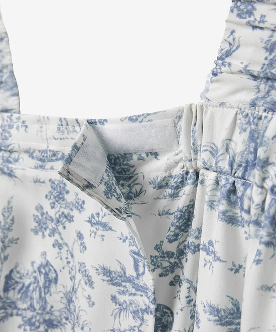 OBER Golf Silky Wrap Shower Robe - Blue