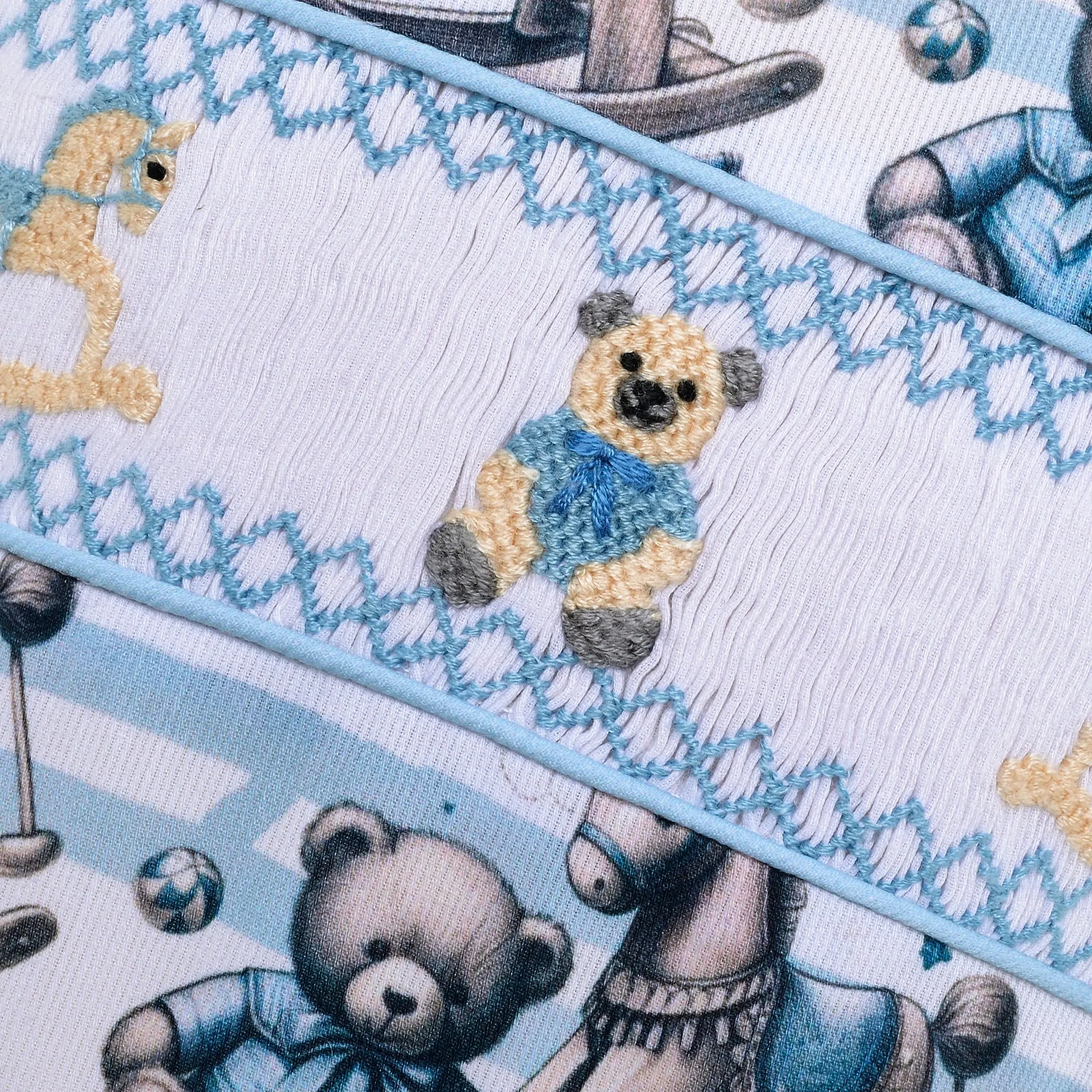 Ocean Baby Boys Teddy Smocked Buster Pants Outfit (NB-3Yrs)