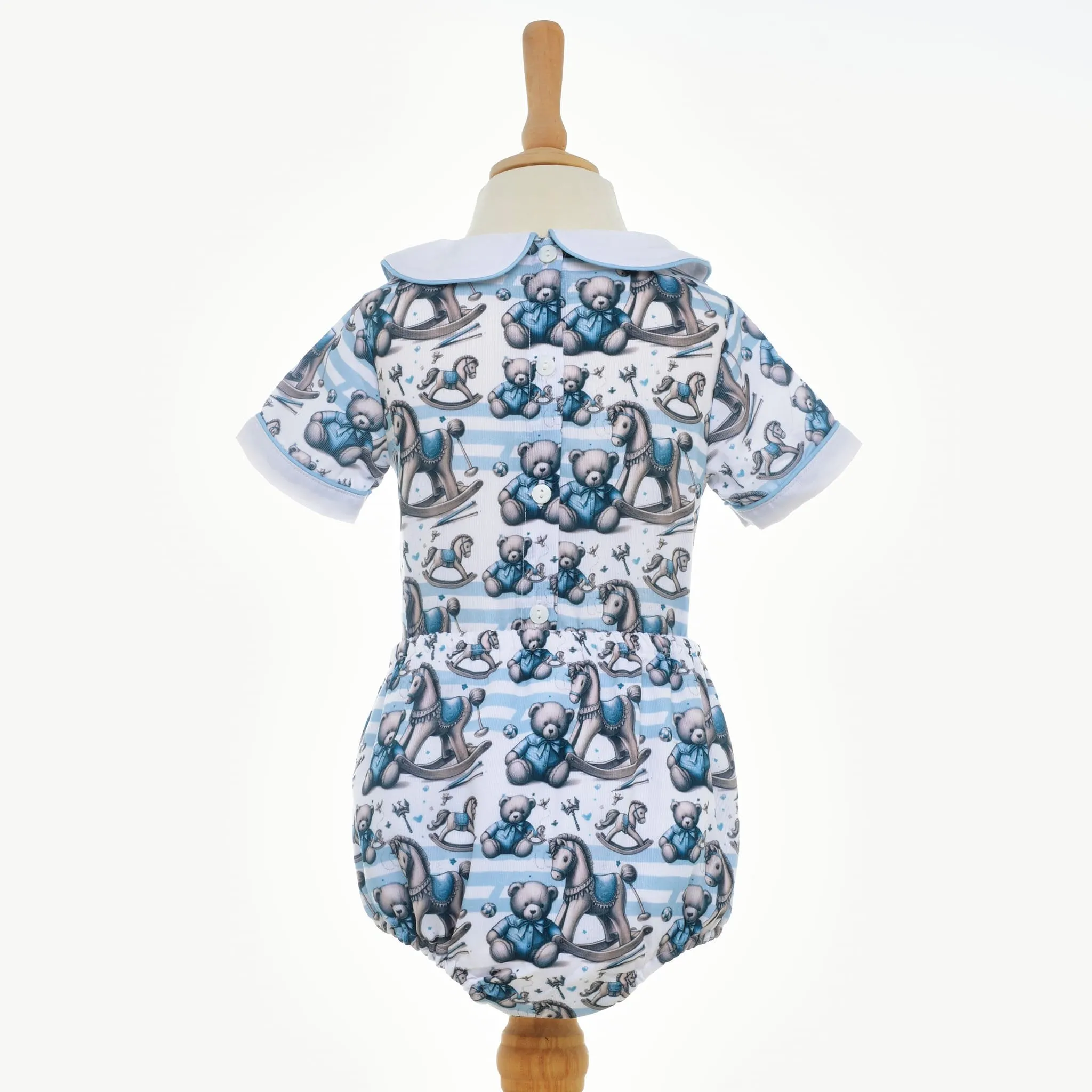 Ocean Baby Boys Teddy Smocked Buster Pants Outfit (NB-3Yrs)