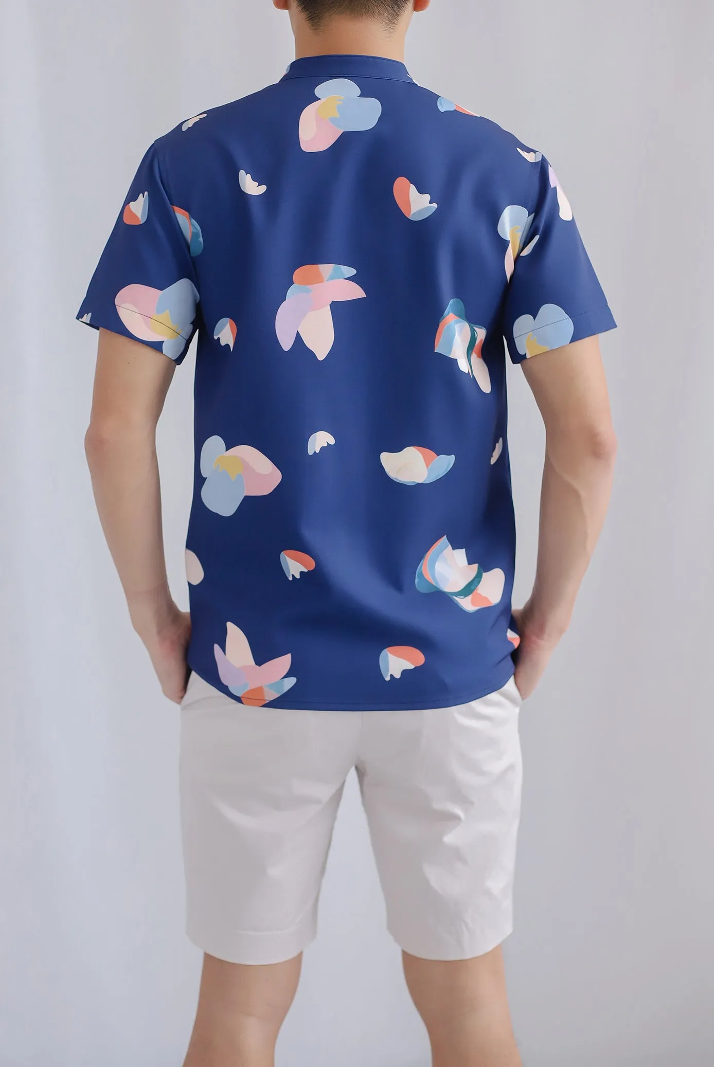 Oliver Abstract Shirt In Navy Blue