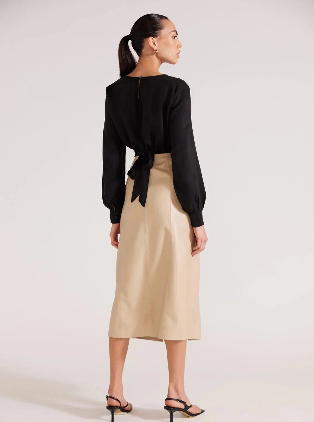 Oslo Faux Leather Midi Skirt