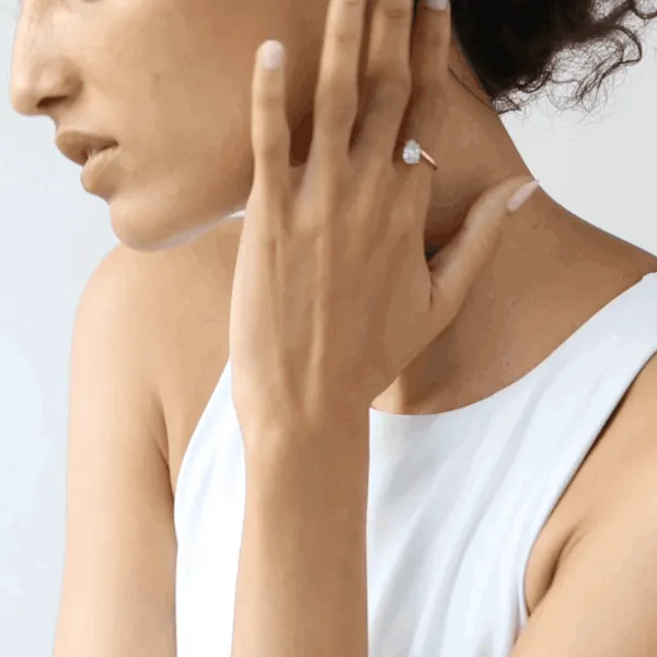 Pear Slant Ring