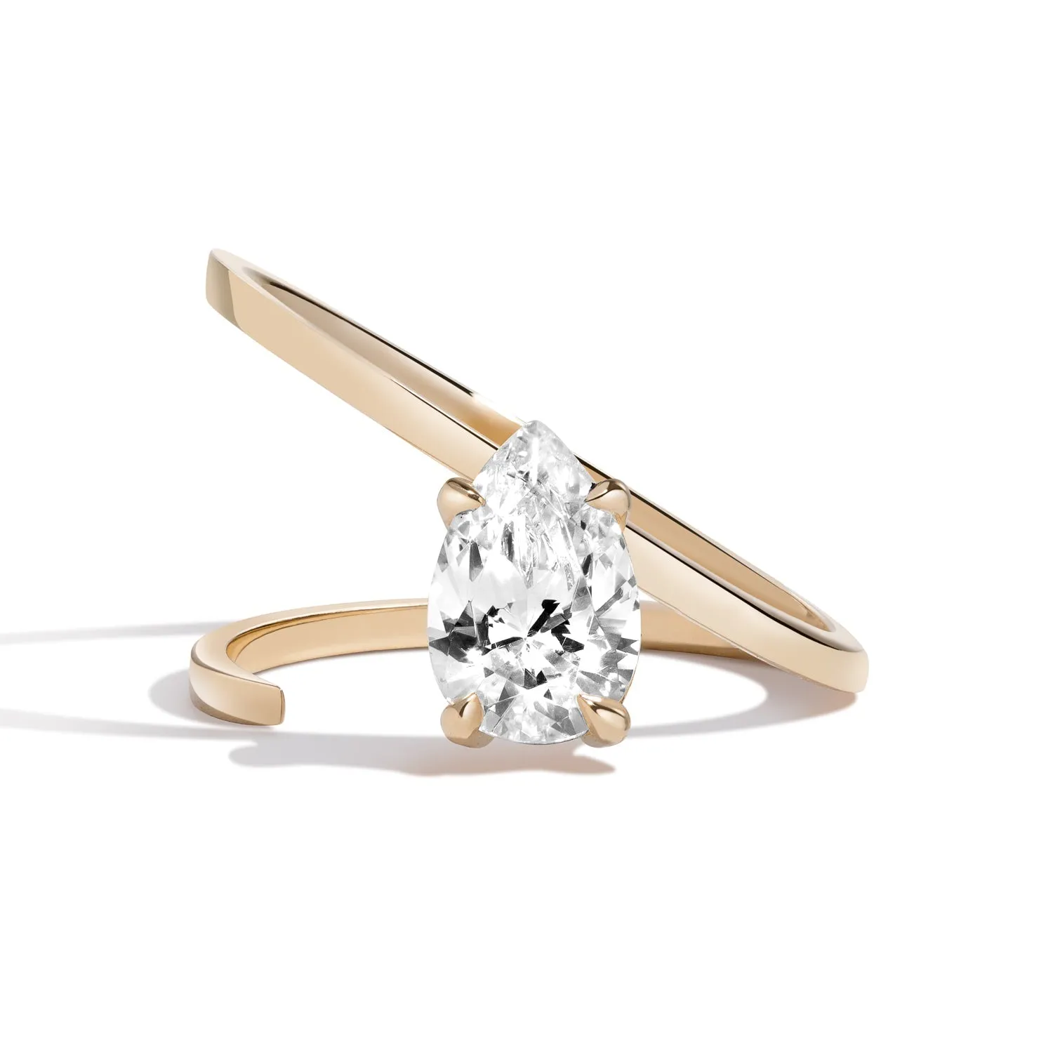 Pear Slant Ring