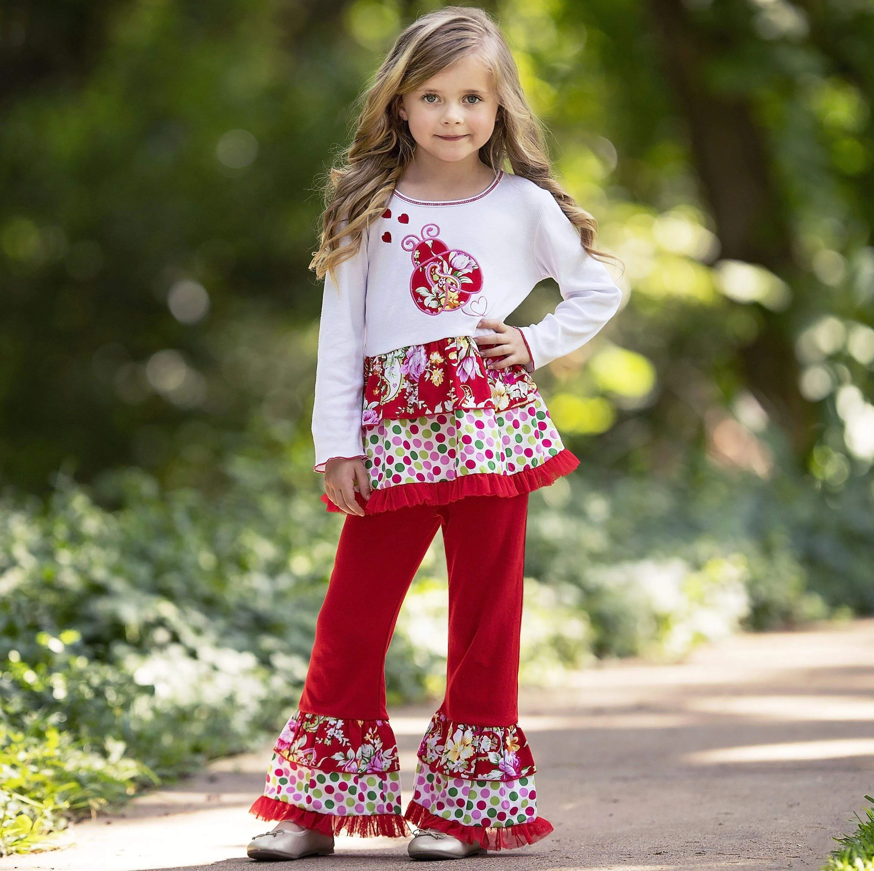 Polka Dot & Floral Rumba Set 2T-8Y