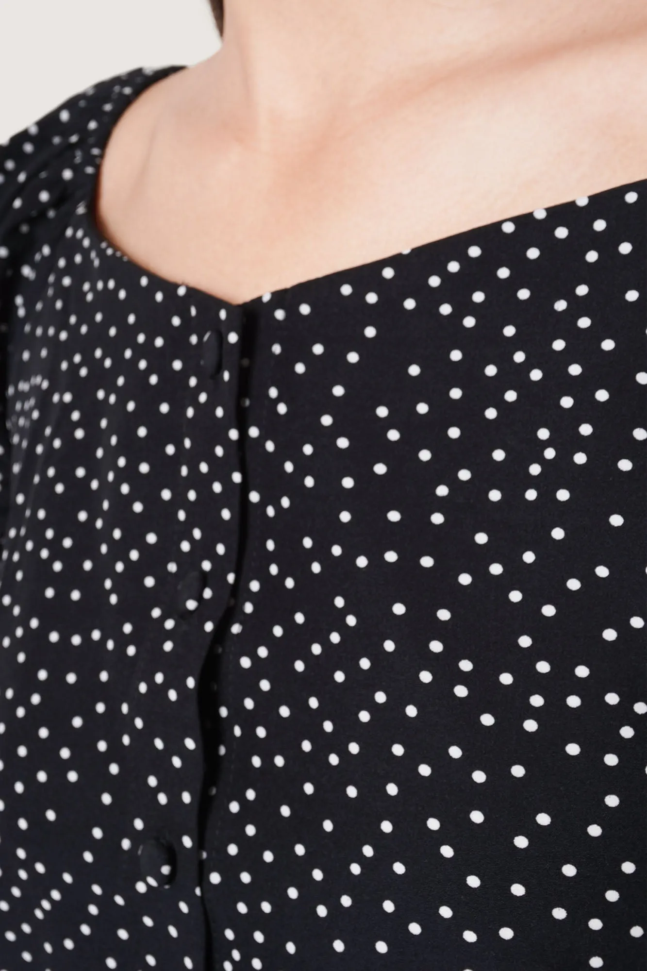 Polka Dot Button Down Blouse