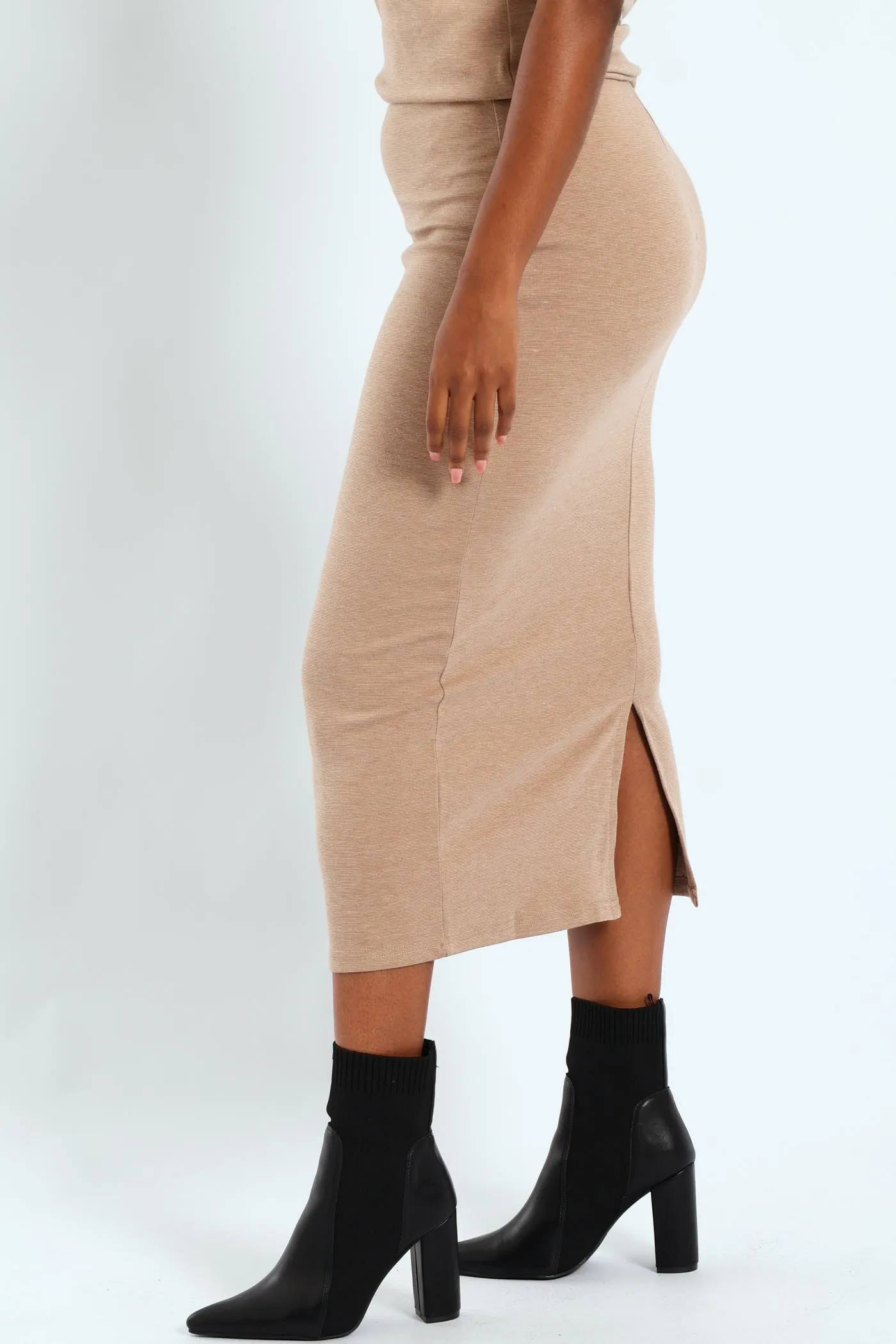 Ponti Tube Midi Skirt - Stone