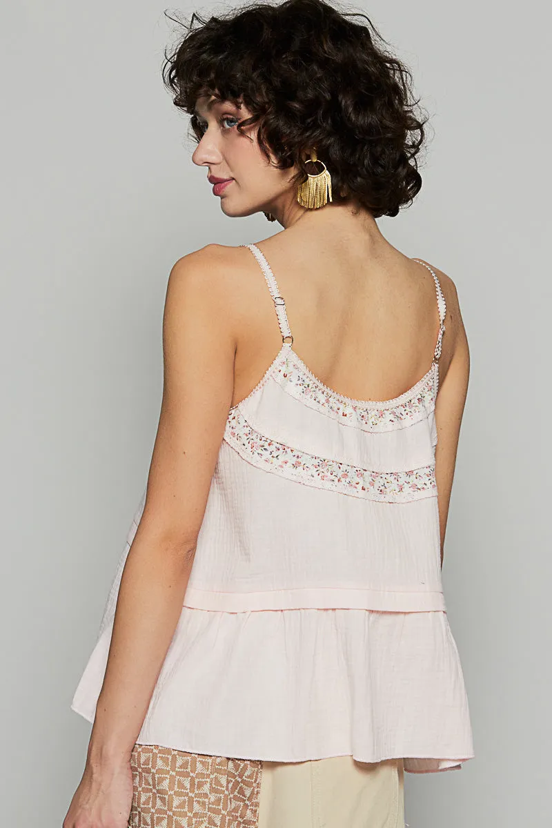 Portia Round Neck Sleeveless Top-Baby Pink