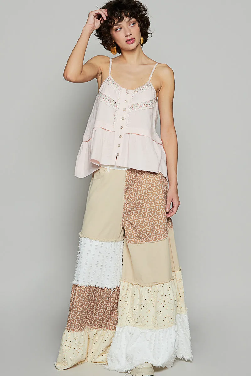 Portia Round Neck Sleeveless Top-Baby Pink
