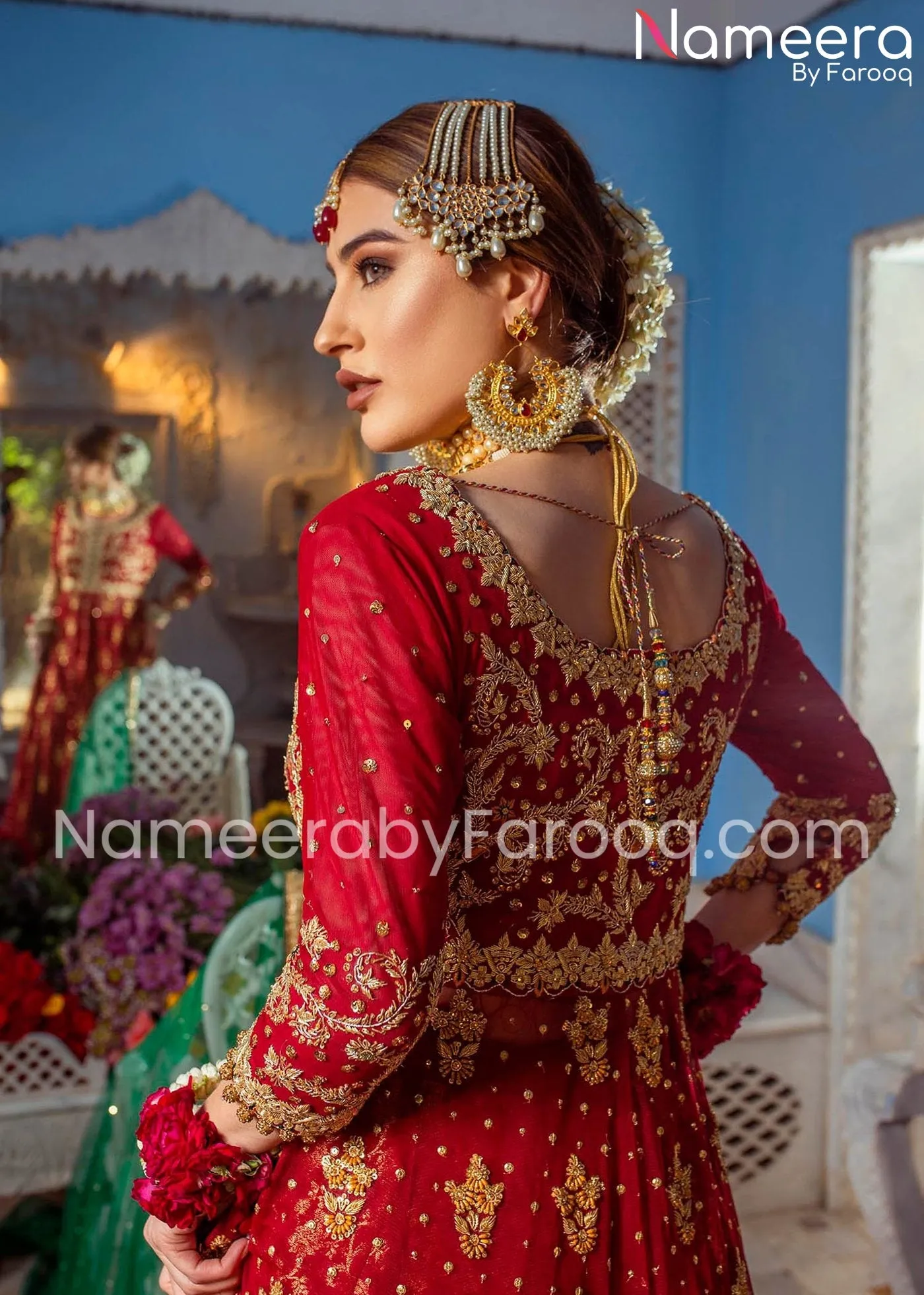 Pretty Pakistani Bridal Mehndi Dresses Online UK #BN214
